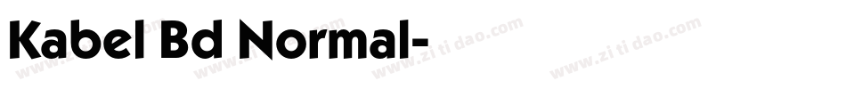 Kabel Bd Normal字体转换